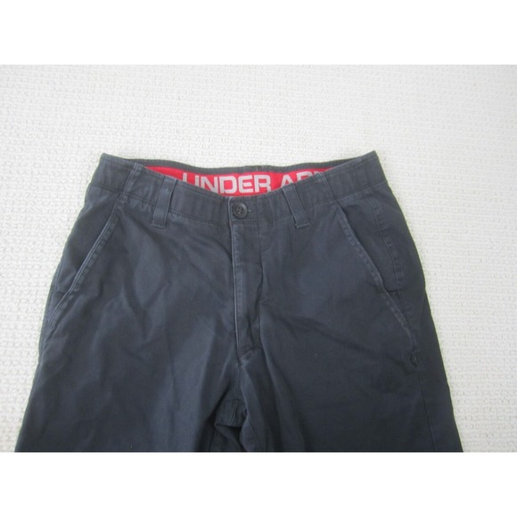 Under Armour Pants Mens 30 Black Chino Comfort Flex Straight Leg‎ 30x32 (Actual) - Picture 2 of 8